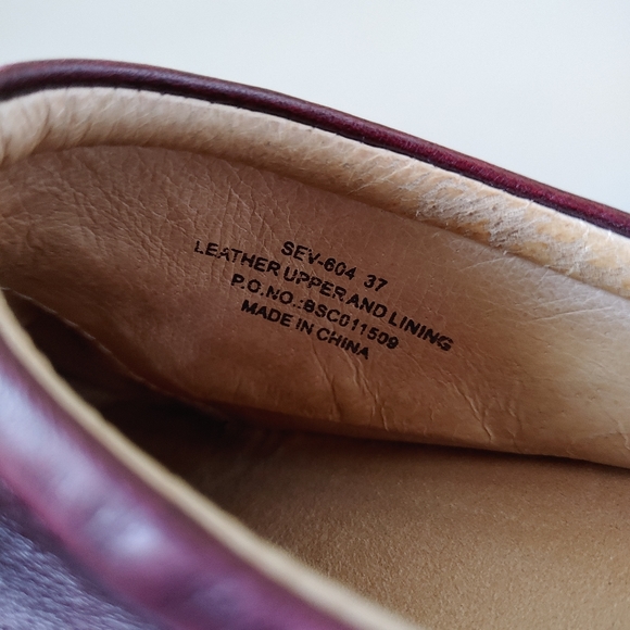 Alegria Seville Clog Chunky Leather Shoe Size 7 - 7.5 EU 37 Burgundy - Picture 15 of 16